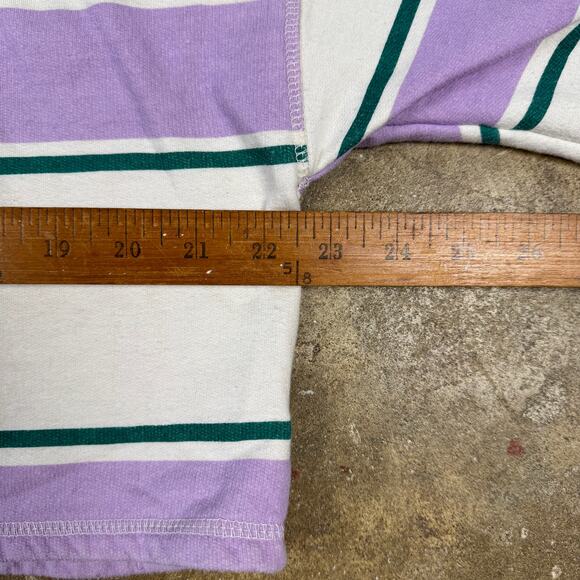 Public Library Cropped Hoodie XS The Hamptons Long Island Striped Purple White - Picture 8 of 10